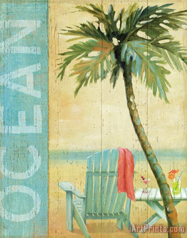 Ocean Beach II painting - Daphne Brissonnet Ocean Beach II Art Print