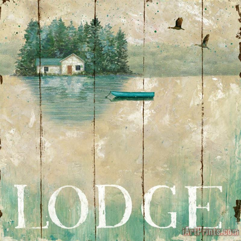 Waterside Lodge II painting - Daphne Brissonnet Waterside Lodge II Art Print