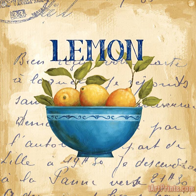 Zest of Lemons painting - Daphne Brissonnet Zest of Lemons Art Print