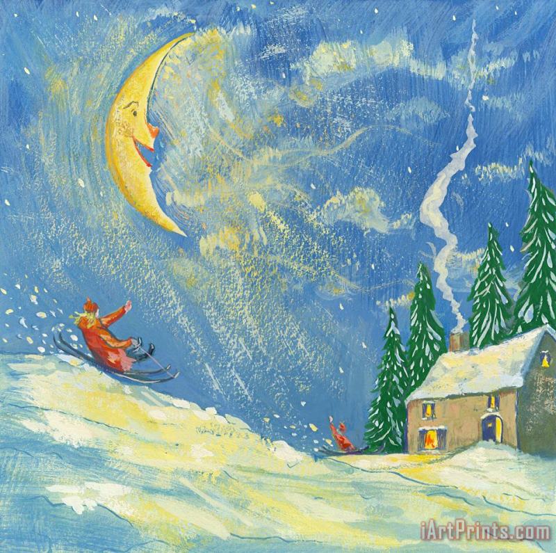A Happy Christmas painting - David Cooke A Happy Christmas Art Print