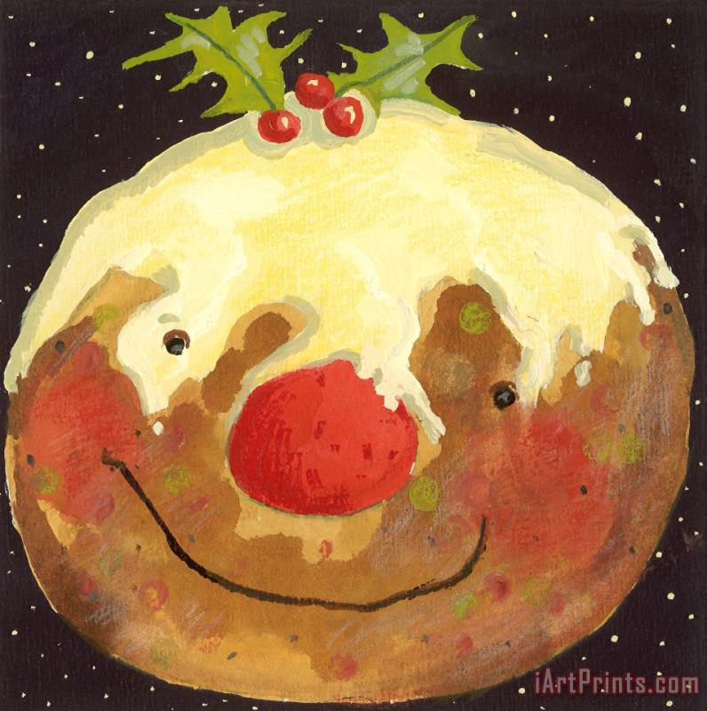 Christmas Pudding painting - David Cooke Christmas Pudding Art Print
