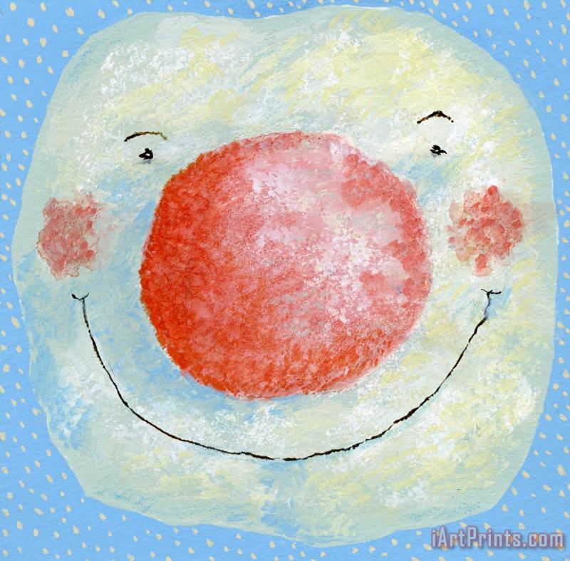 Smiling Snowman painting - David Cooke Smiling Snowman Art Print