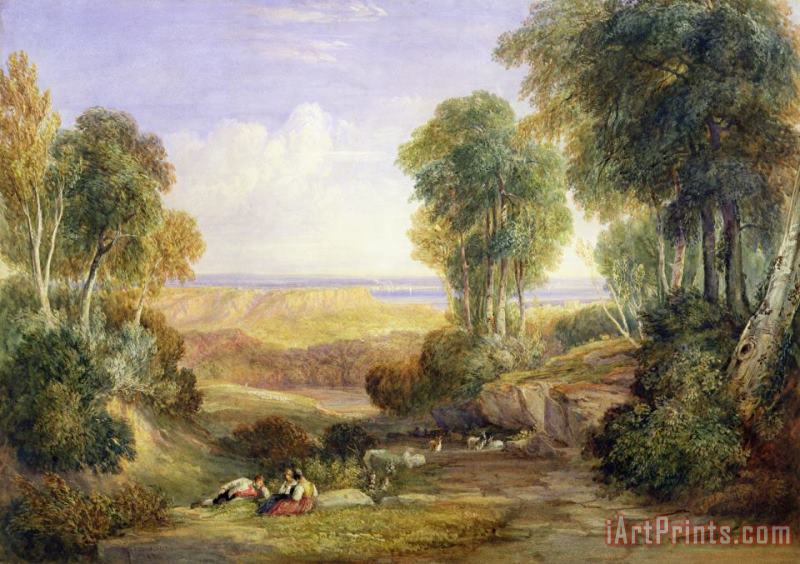 David Cox The Junction of the Severn and the Wye with Chepstow in the Distance Art Painting