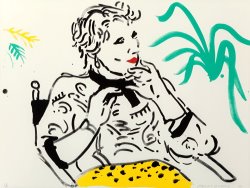 David Hockney Celia with Green Plant, 1980