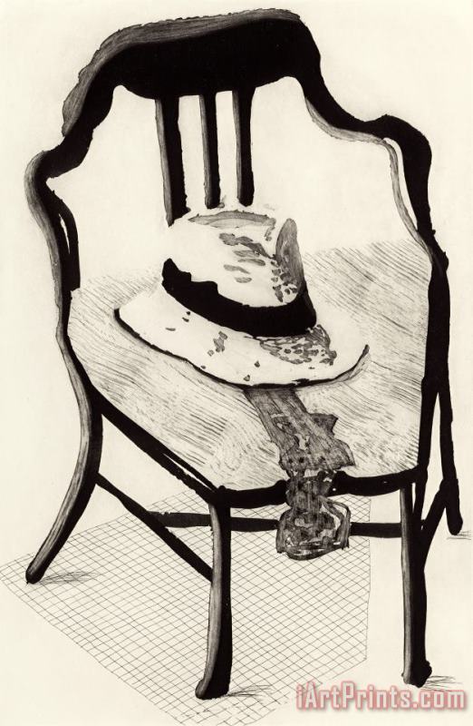 David Hockney Hat on a Chair (from The Geldzahler Portfolio) Art Painting