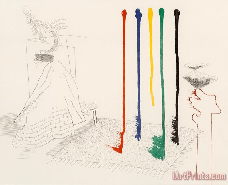 David Hockney I Say They Are, Pl. 16, From The Blue Guitar Art Print
