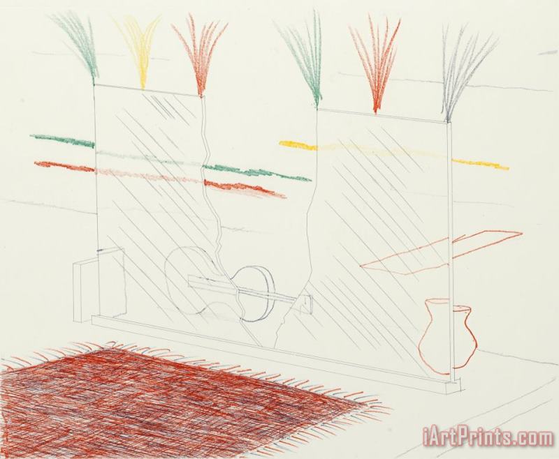 David Hockney On It May Stay His Eye, From The Blue Guitar, Art Print
