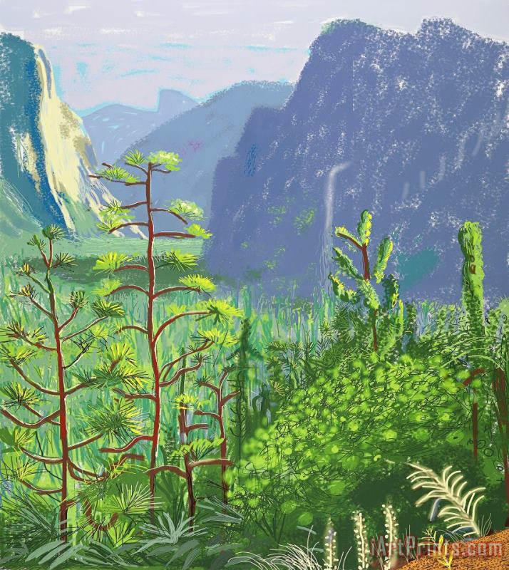 Yosemite I, October 16th 2011 (1059), 2011 painting - David Hockney Yosemite I, October 16th 2011 (1059), 2011 Art Print