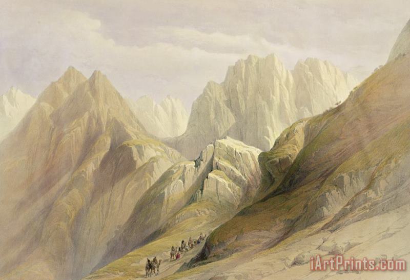 Ascent Of The Lower Range Of Sinai painting - David Roberts Ascent Of The Lower Range Of Sinai Art Print