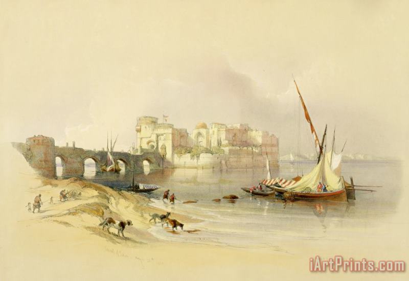 Citadel Of Sidon painting - David Roberts Citadel Of Sidon Art Print