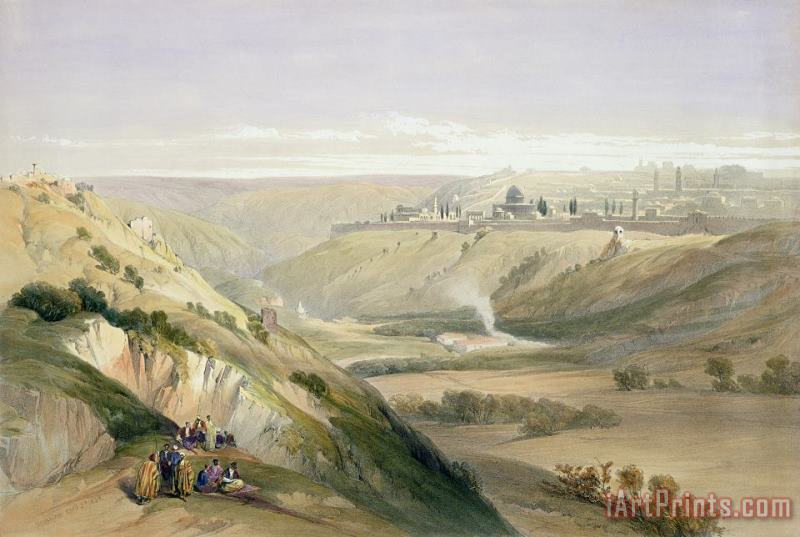 Jerusalem April 5th 1839 painting - David Roberts Jerusalem April 5th 1839 Art Print