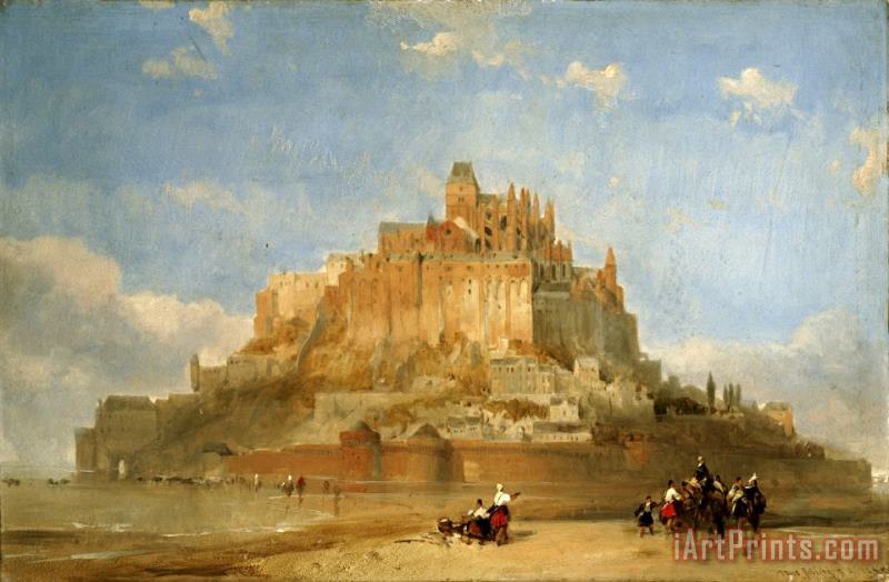David Roberts Mont St Michel From The Sands Art Painting