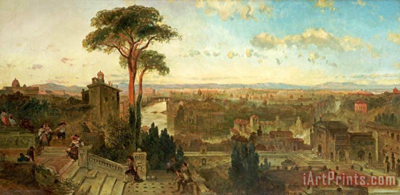 David Roberts Rome Sunset From The Convent of San Onofrio Art Painting