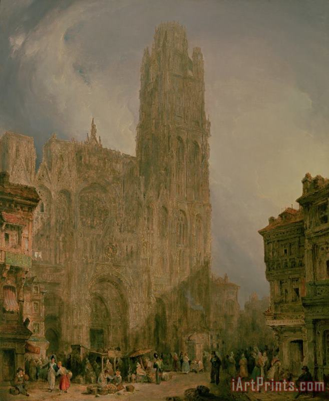 David Roberts West Front of Notre Dame Art Painting