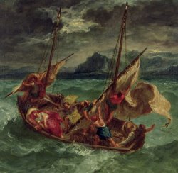 Delacroix Christ on the Sea of Galilee painting