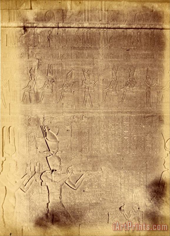 (close Up of Hieroglyphic Inscriptions (probably of The Temple of Edfu)) painting - Despoineta (close Up of Hieroglyphic Inscriptions (probably of The Temple of Edfu)) Art Print