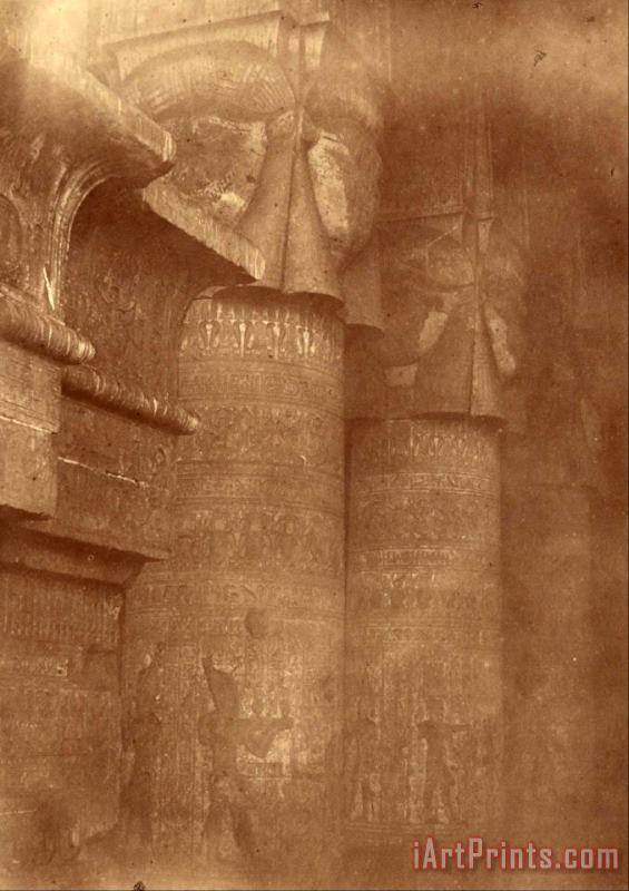 Despoineta (close Up of The Pillars And Capitals of The Temple of Denderah) Art Painting