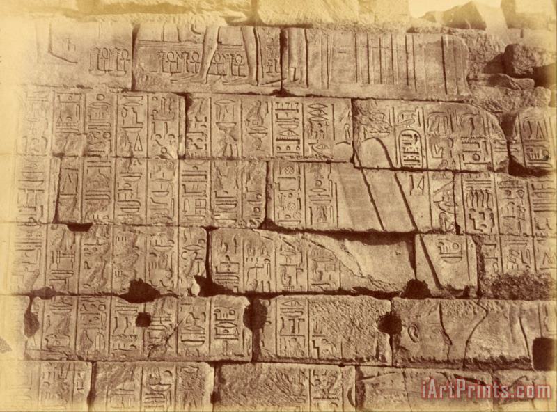 (close Up View of Hieroglyphic Inscriptions And Sculptures (list of The Defeated Nations), Karnak) painting - Despoineta (close Up View of Hieroglyphic Inscriptions And Sculptures (list of The Defeated Nations), Karnak) Art Print