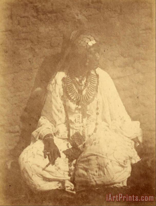 Despoineta (portrait of a Native Woman Sitting Against a Wall) Art Print
