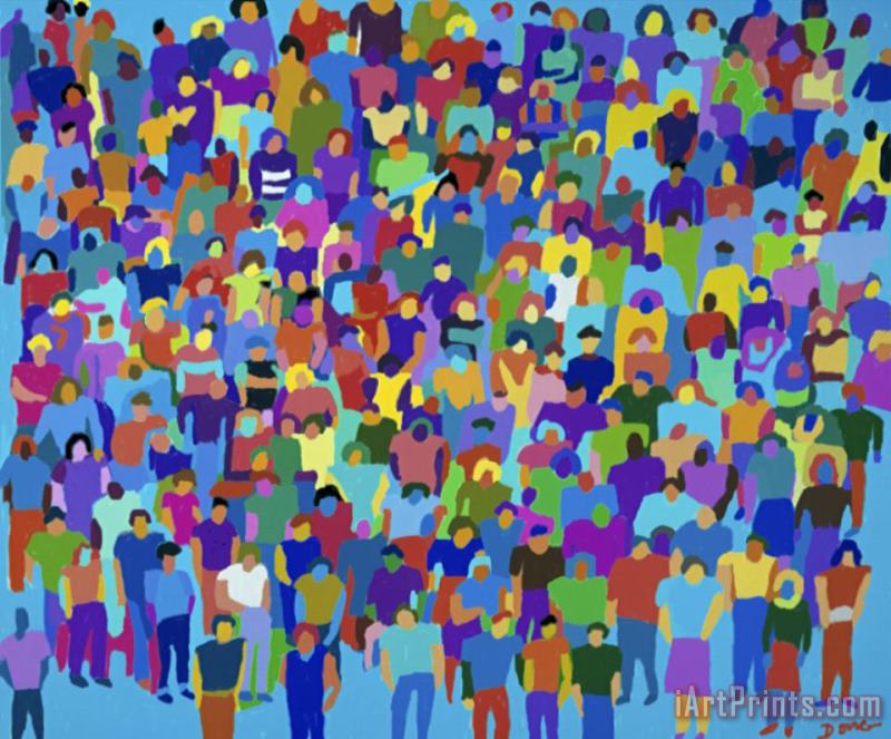 All in a Crowd painting - Diana Ong All in a Crowd Art Print