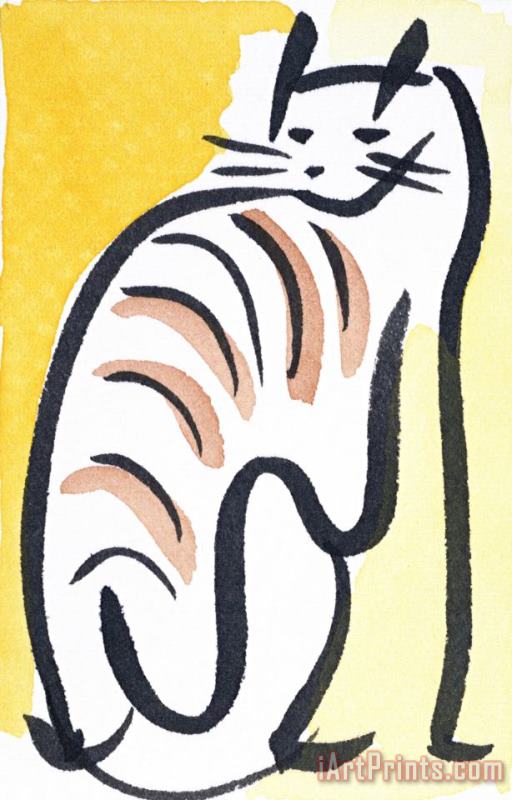 Cat Xiv painting - Diana Ong Cat Xiv Art Print