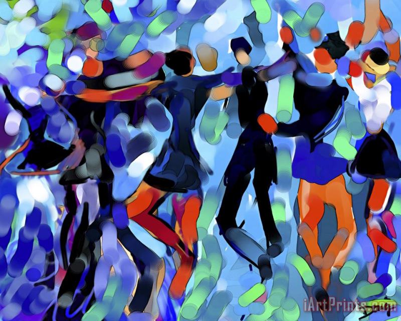 Joyful Dance painting - Diana Ong Joyful Dance Art Print