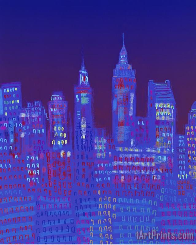 New York New York painting - Diana Ong New York New York Art Print