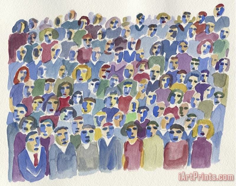 So Very Crowded painting - Diana Ong So Very Crowded Art Print