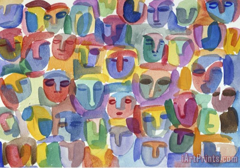 The Crowd painting - Diana Ong The Crowd Art Print