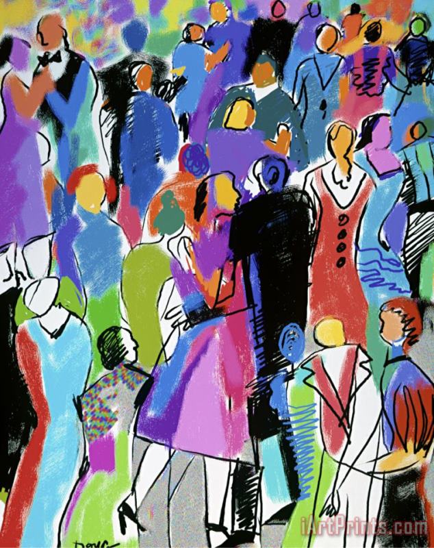 Two Stepping painting - Diana Ong Two Stepping Art Print