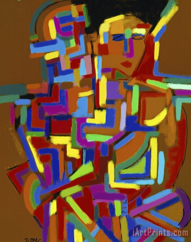 Woman in Color painting - Diana Ong Woman in Color Art Print