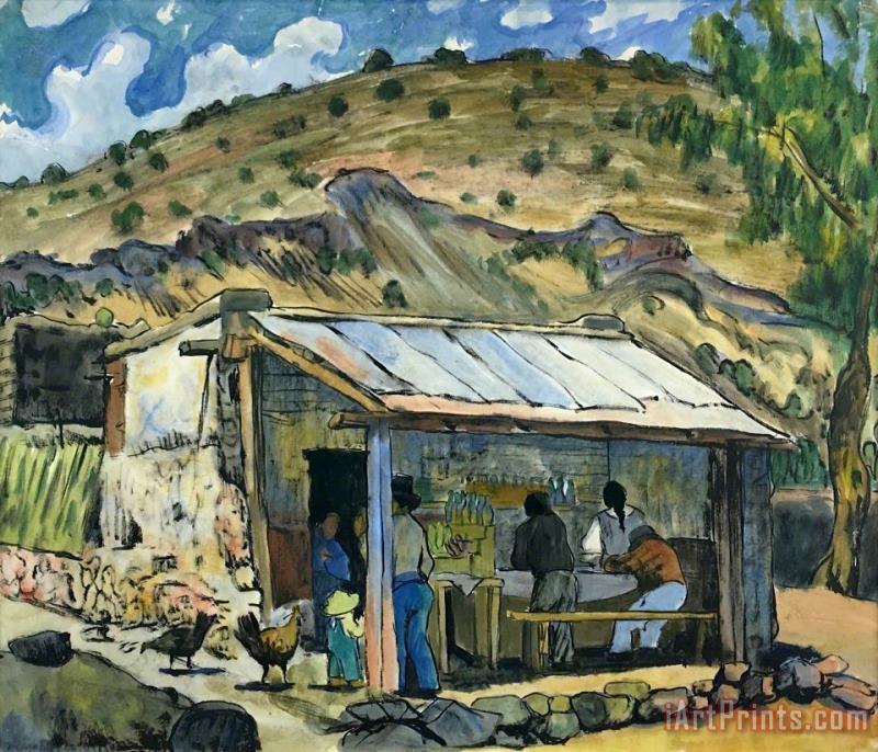 Diego Rivera Cantina, Circa 1937 Art Print