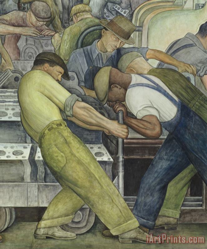 Detroit Industry North Wall painting - Diego Rivera Detroit Industry North Wall Art Print