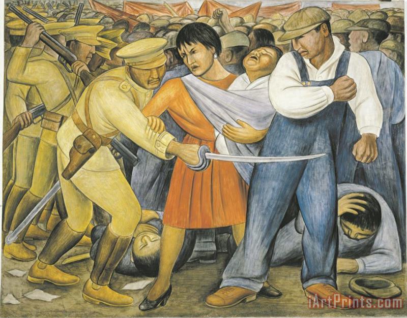 Diego Rivera The Uprising Art Painting