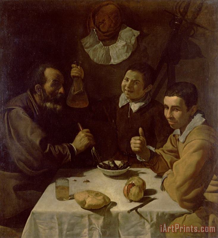 Diego Rodriguez de Silva y Velazquez Luncheon Art Painting