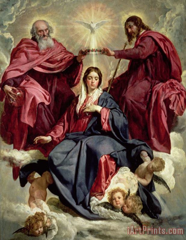 Coronation Of The Virgin painting - Diego Velazquez Coronation Of The Virgin Art Print