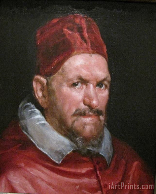 Part of The Portrait of Pope Innocent X painting - Diego Velazquez Part of The Portrait of Pope Innocent X Art Print