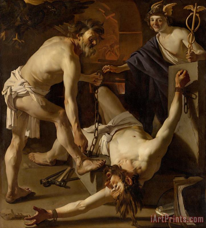 Dirck van Baburen Prometheus Being Chained by Vulcan Art Painting