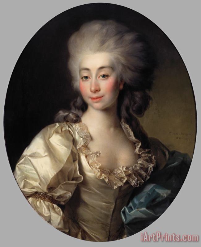 Dmitry Levitsky Portrait of Countess Ursula Mniszek Art Painting