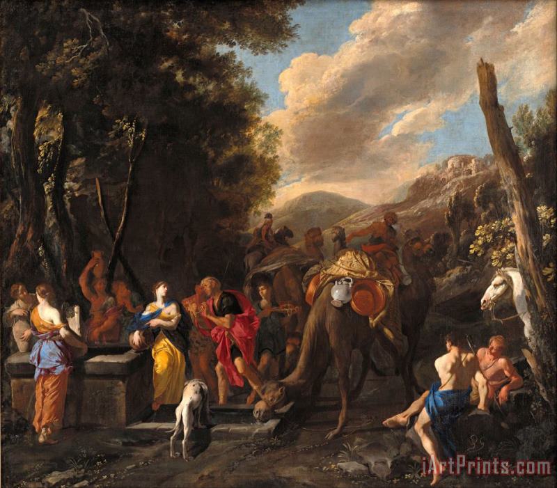 Domenico Gargiulo Rebecca And Eliezer at The Well Art Painting