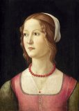 Portrait of a Young Woman of The Fortesque Family of Devon Paintings - Portrait of a Young Woman by Domenico Ghirlandaio