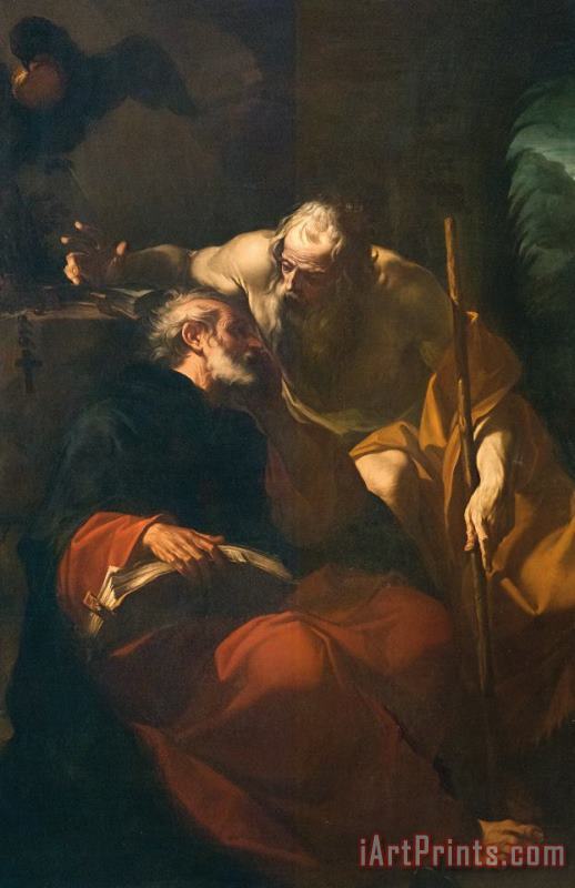 Domenico Maria Viani St. Benedict And A Hermit Art Painting
