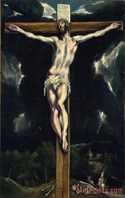 Christ on The Cross 2 painting - Domenikos Theotokopoulos, El Greco Christ on The Cross 2 Art Print