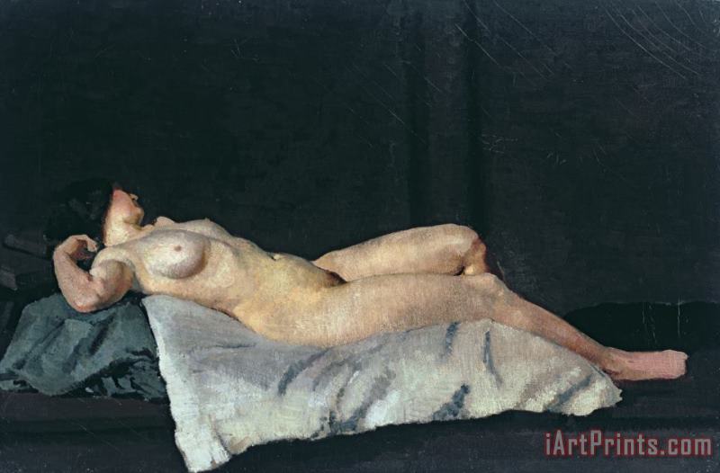 Female Figure Lying on Her Back painting - Dora Carrington Female Figure Lying on Her Back Art Print