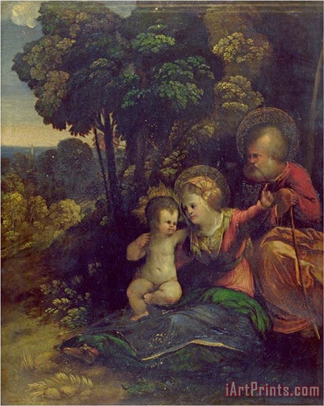 Dosso Dossi Rest During The Flight Into Egypt C 1510 12 Art Print