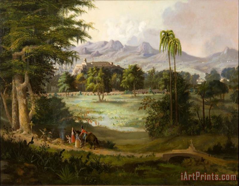 Chapultpec Castle painting - Duncanson, Robert Scott Chapultpec Castle Art Print