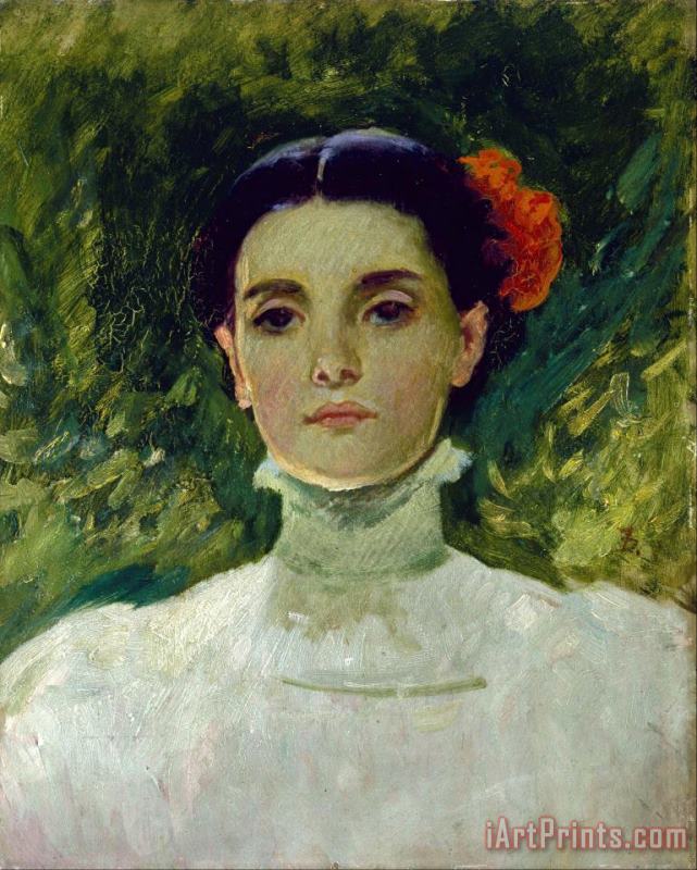 Duveneck, Frank Portrait of Maggie Wilson Art Painting