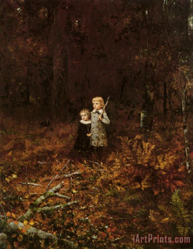 Eastman Johnson Babies in The Woods Art Painting
