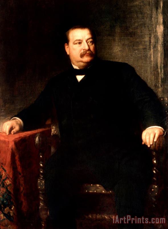 Grover Cleveland painting - Eastman Johnson Grover Cleveland Art Print