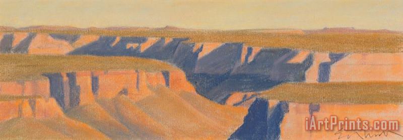 Ed Mell Study for Distant Canyon Art Painting